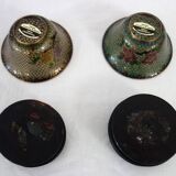 Pair of vintage Plique-à-jour cloisonné bowls, China