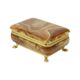 Vintage Italian Jewelry Box Alabaster Gold Lion Paws