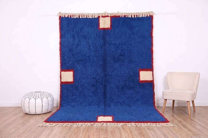 Natural wool rug, handwoven, traditional artisan, size 3/4 m.