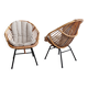 Set of 2 Rattan Bucket Loungechairs 1960s