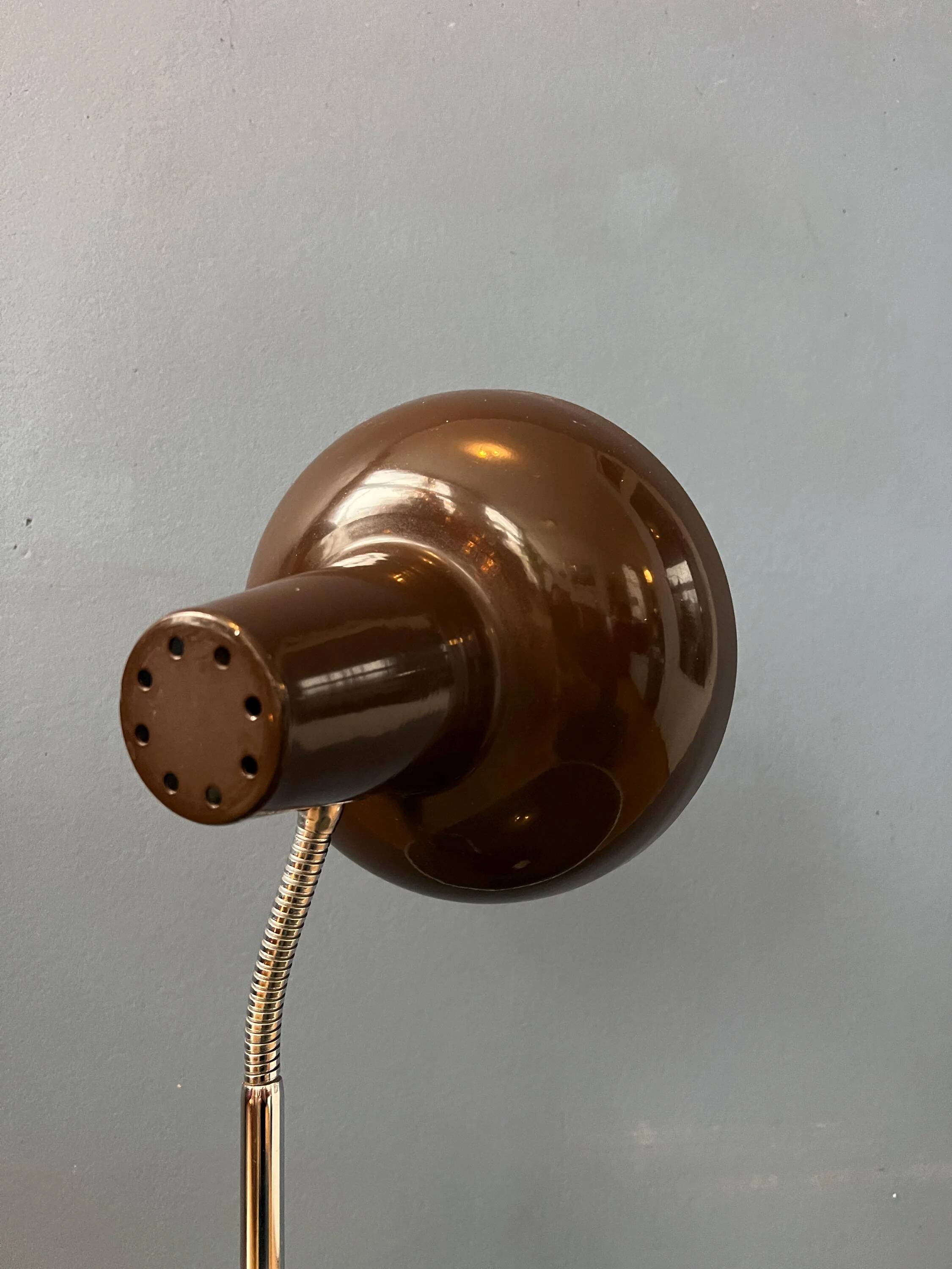 Vintage brown metal table lamp