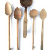 Couverts en bois vintage