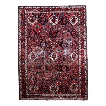 Antique carpet persian bakhtiari handmade 223cm x 301cm 1930s