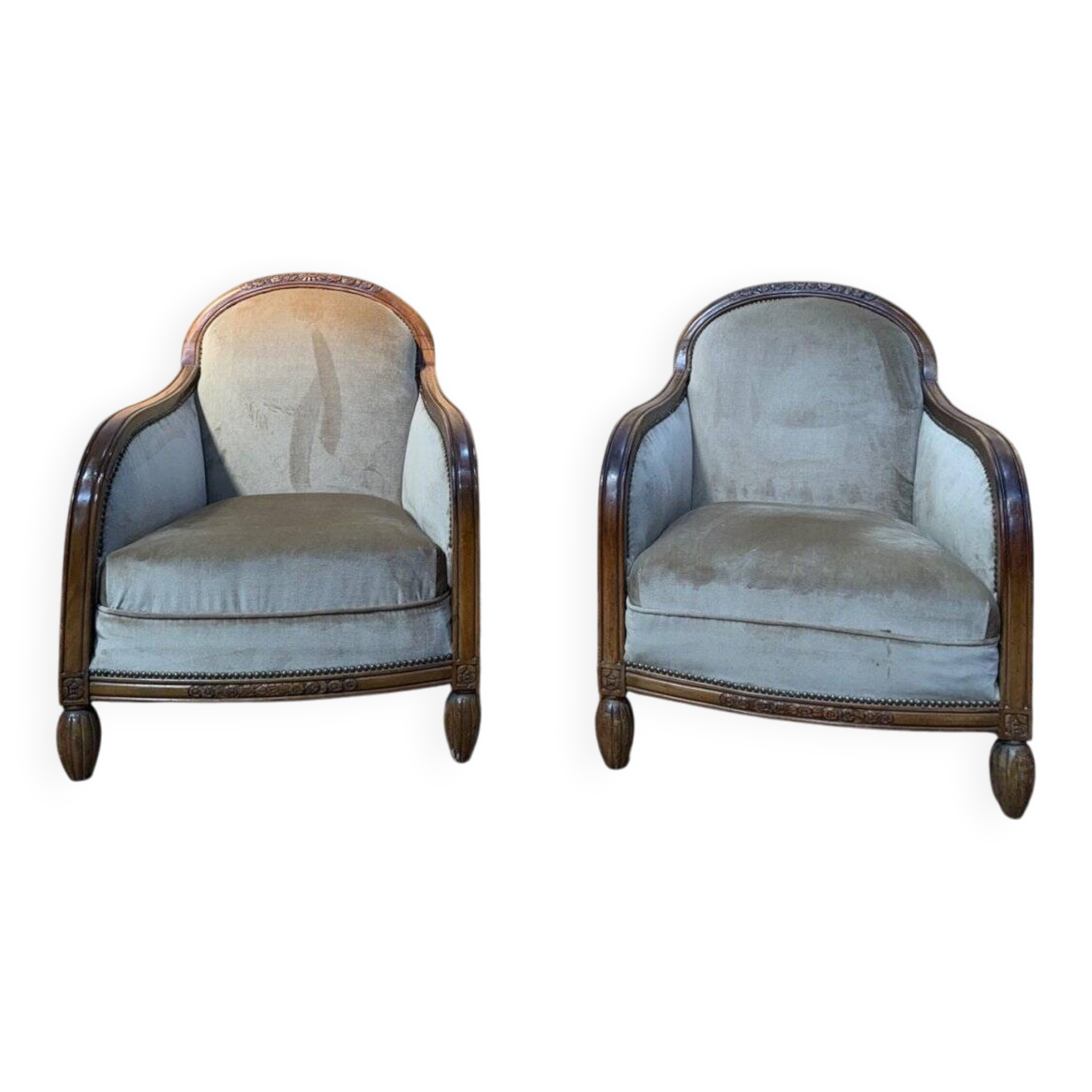 Pair of armchairs - Art Deco period bergères