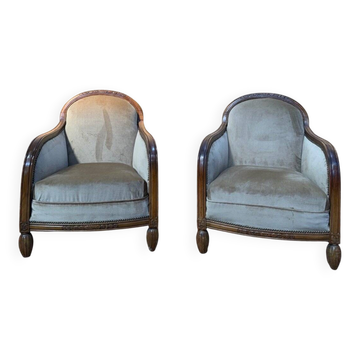 Pair of armchairs - Art Deco period bergères