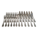 12 fish cutlery sets 24p silver-plated metal rocaille style Marly