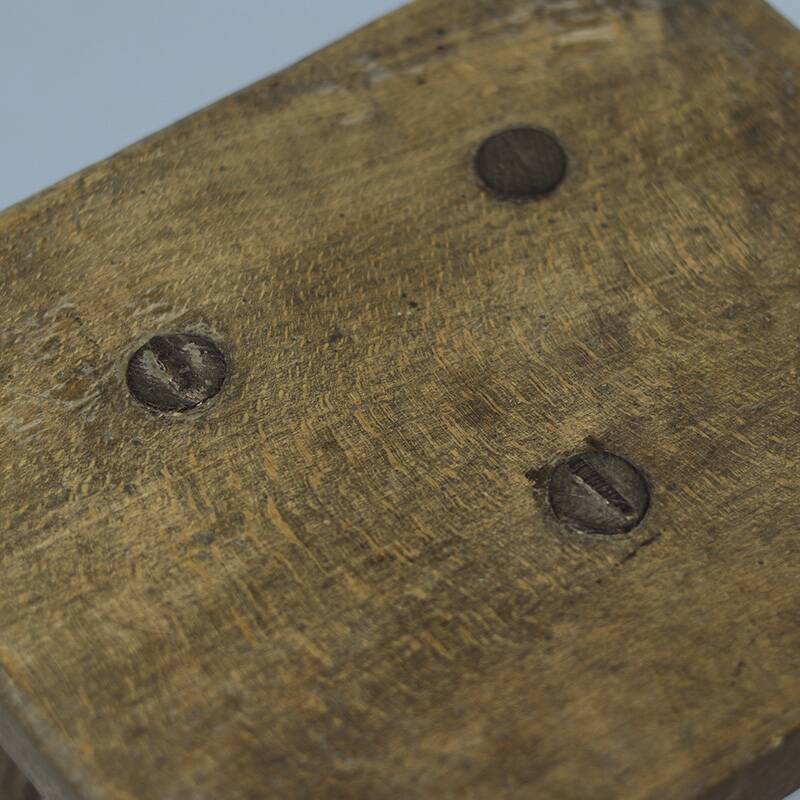 Antique Wabi Sabi Primitive oak stool
