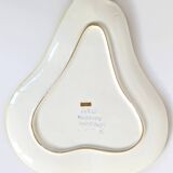 Grande assiette poire vintage | Ernestine Cannon, Italie, années 60