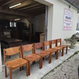 Dining room set table and 6 chairs Maison Regain in Elm