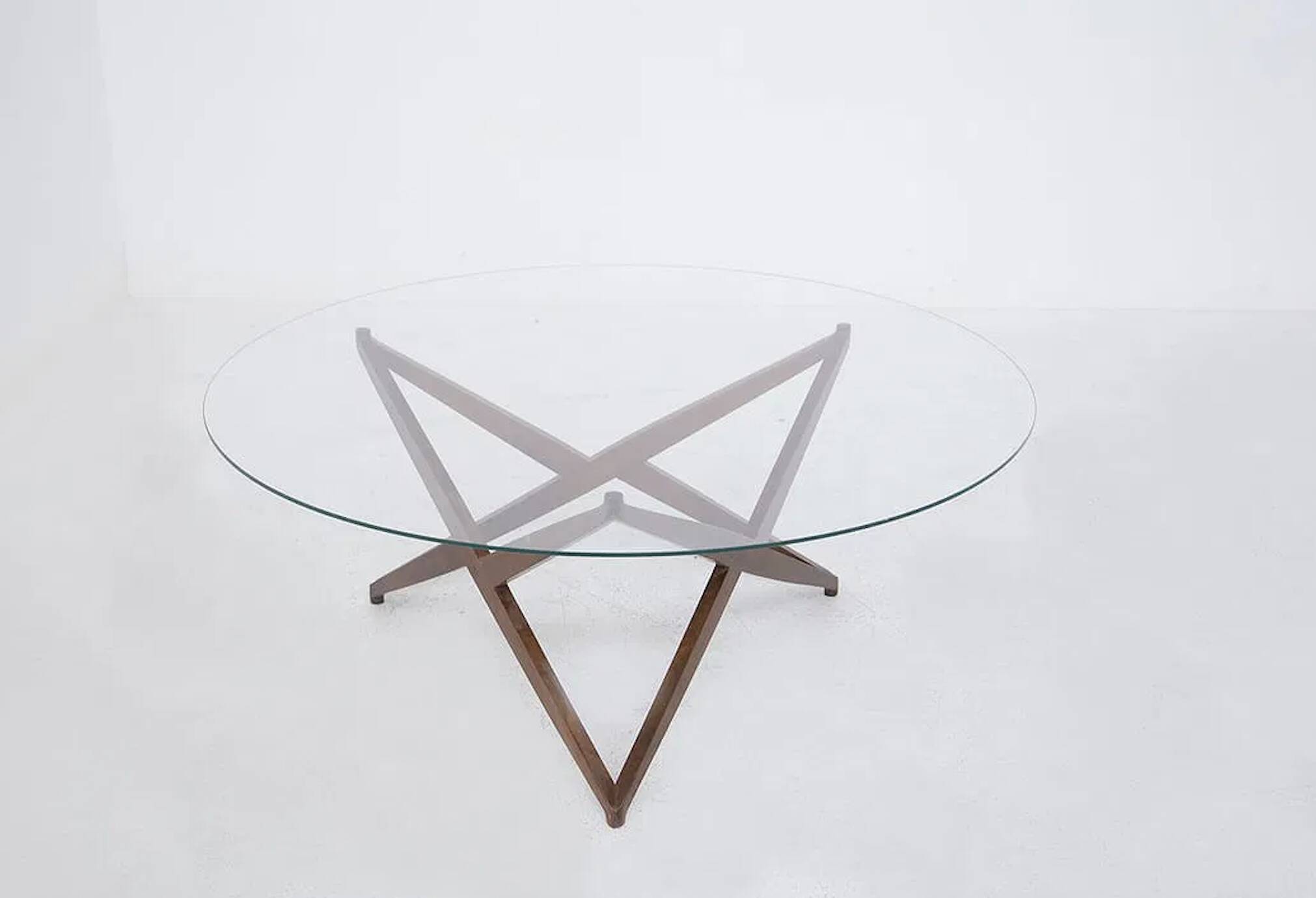 Angelo Ostuni coffee table with a sculptural base.
