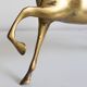 Vintage golden brass horse