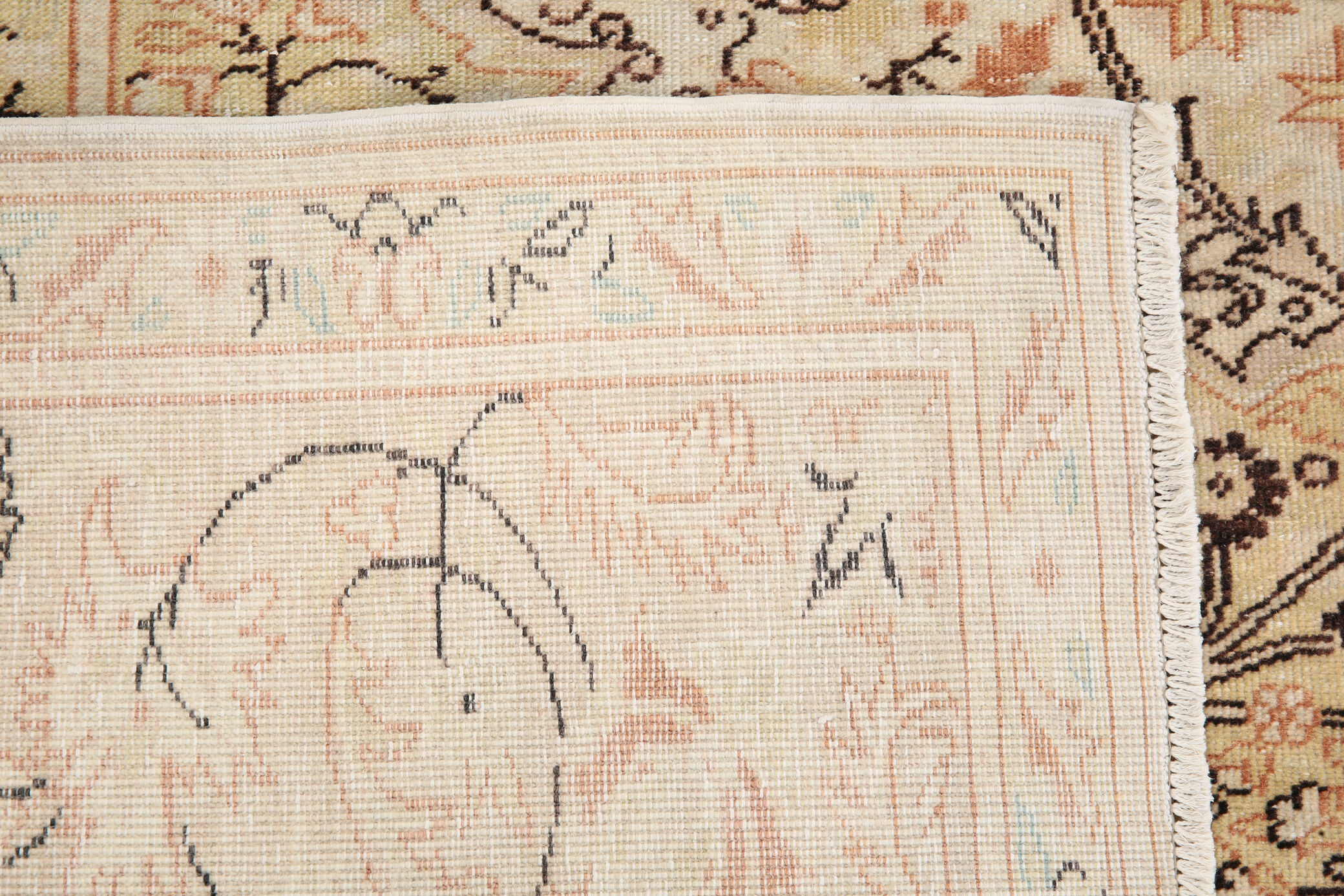 8x12 Beige & Khaki 60s Persian Rug, 242x355Cm