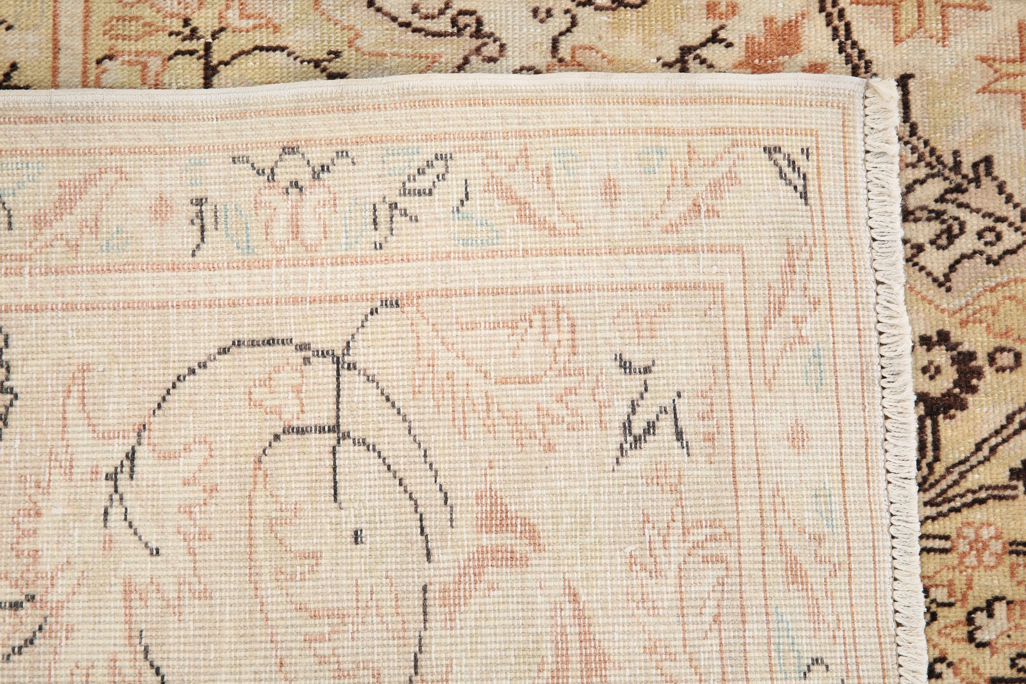 8x12 Beige & Khaki 60s Persian Rug, 242x355Cm
