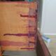 Empire/Restoration style console table with scrolled ends, mirrored back, and claw feet.