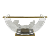 Vintage lucite and brass dining table, 1970s