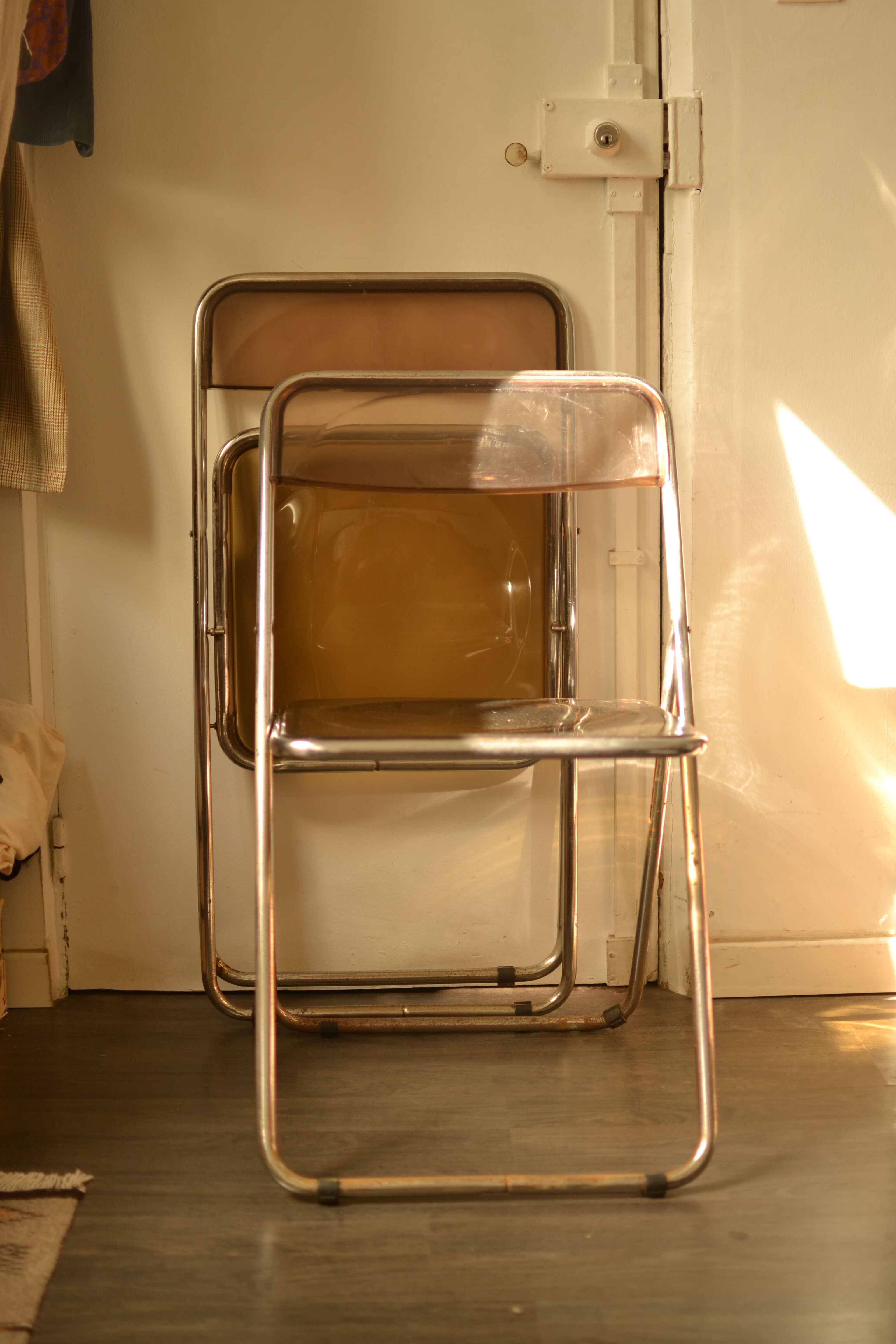 Two plexi chairs smoked 70s
