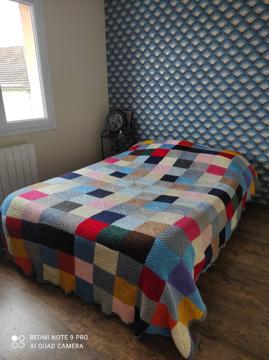 Large Vintage Granny Crochet Blanket