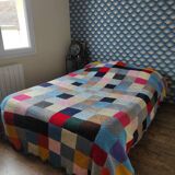Large Vintage Granny Crochet Blanket