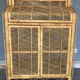 Vintage rattan bookcase