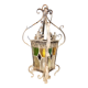 Chandelier old lantern interior / exterior colored glasses multicolor