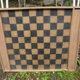 Old wooden checkers game