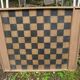 Old wooden checkers game