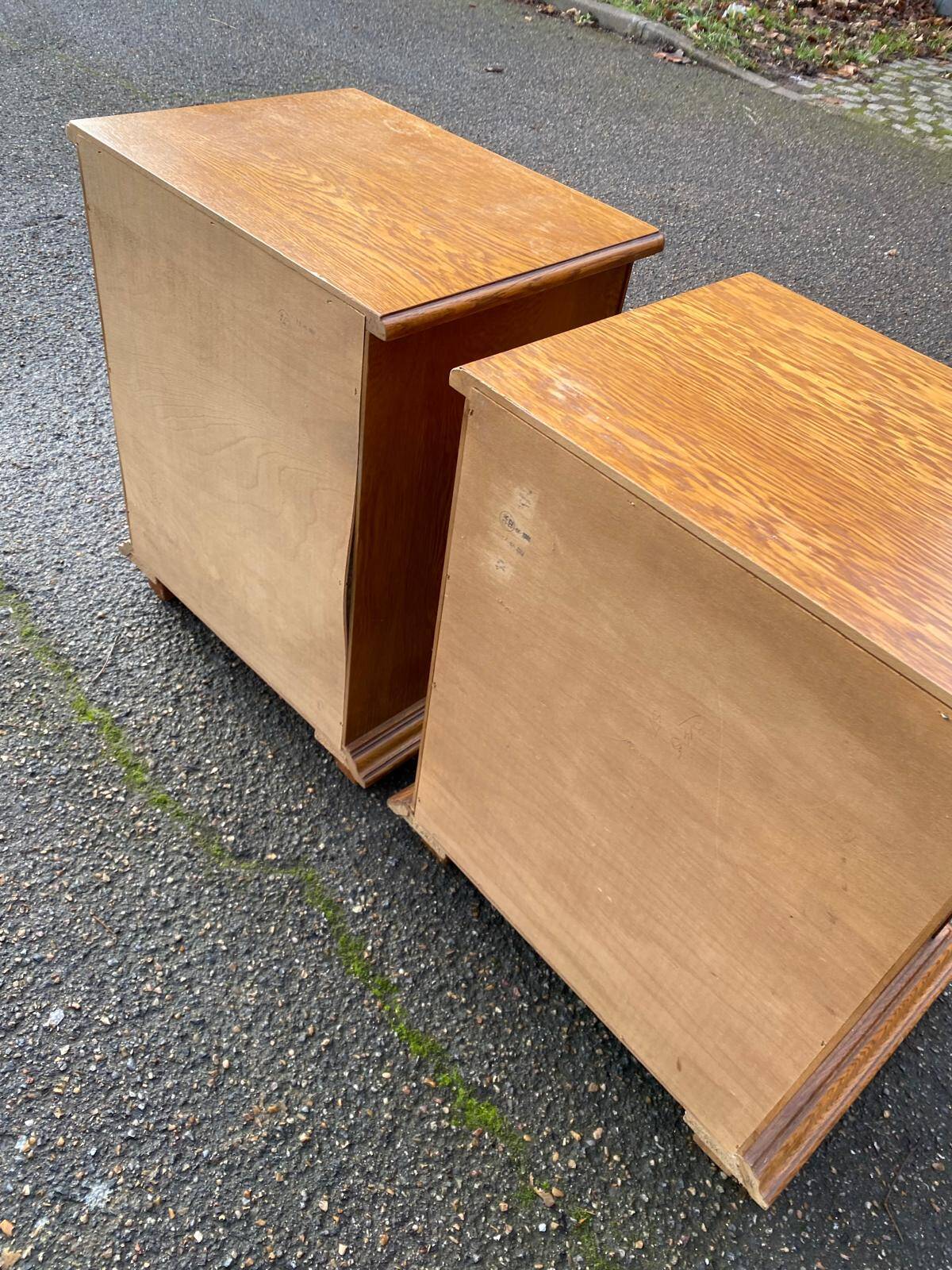 2 Louis XIV bedside tables made of wood from the 20th century.