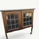 Buffet vitré Art nouveau en chêne et verre plombé