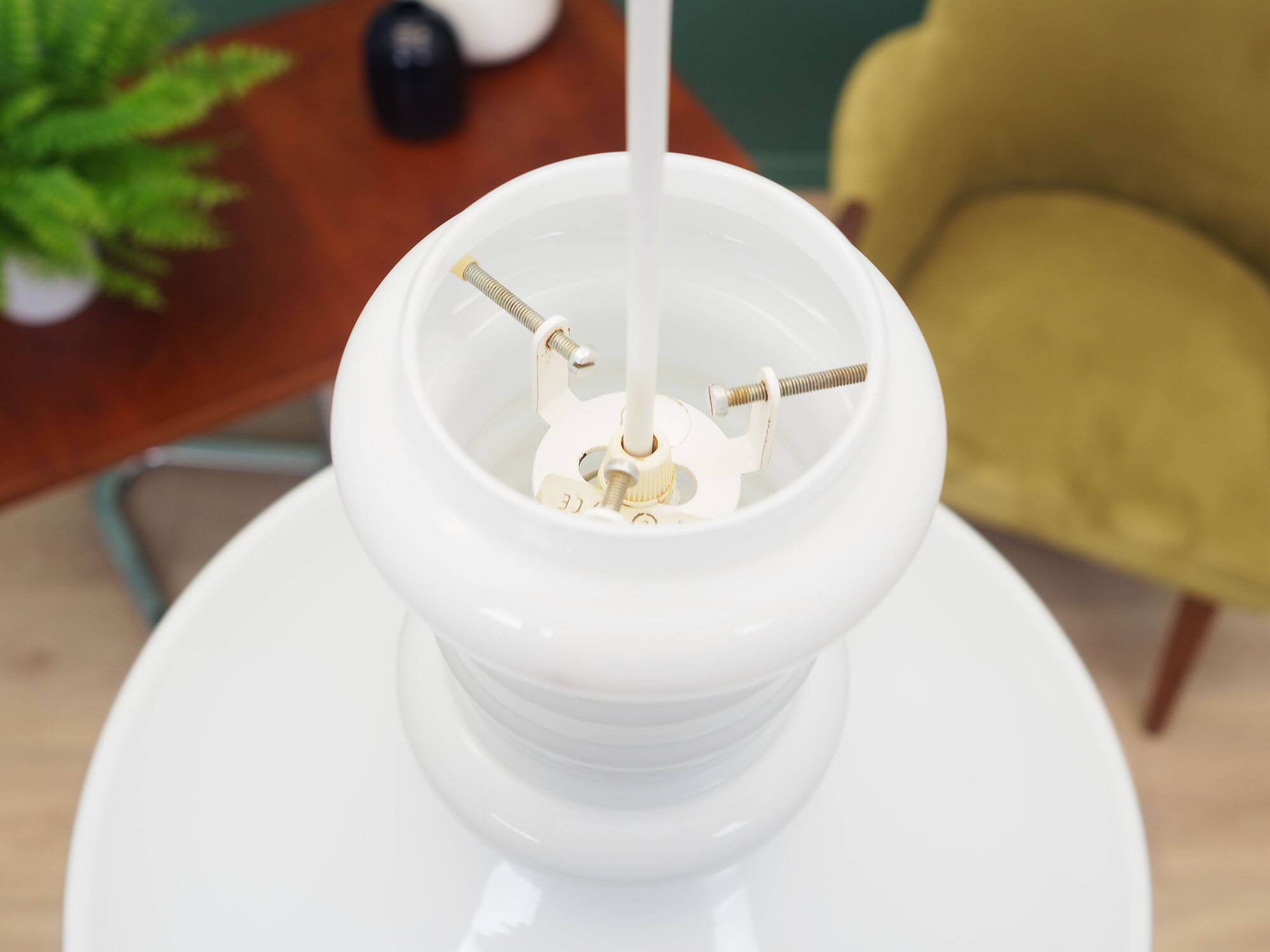 Lampe à suspension, design danois, années 1970, production : Holmegaard