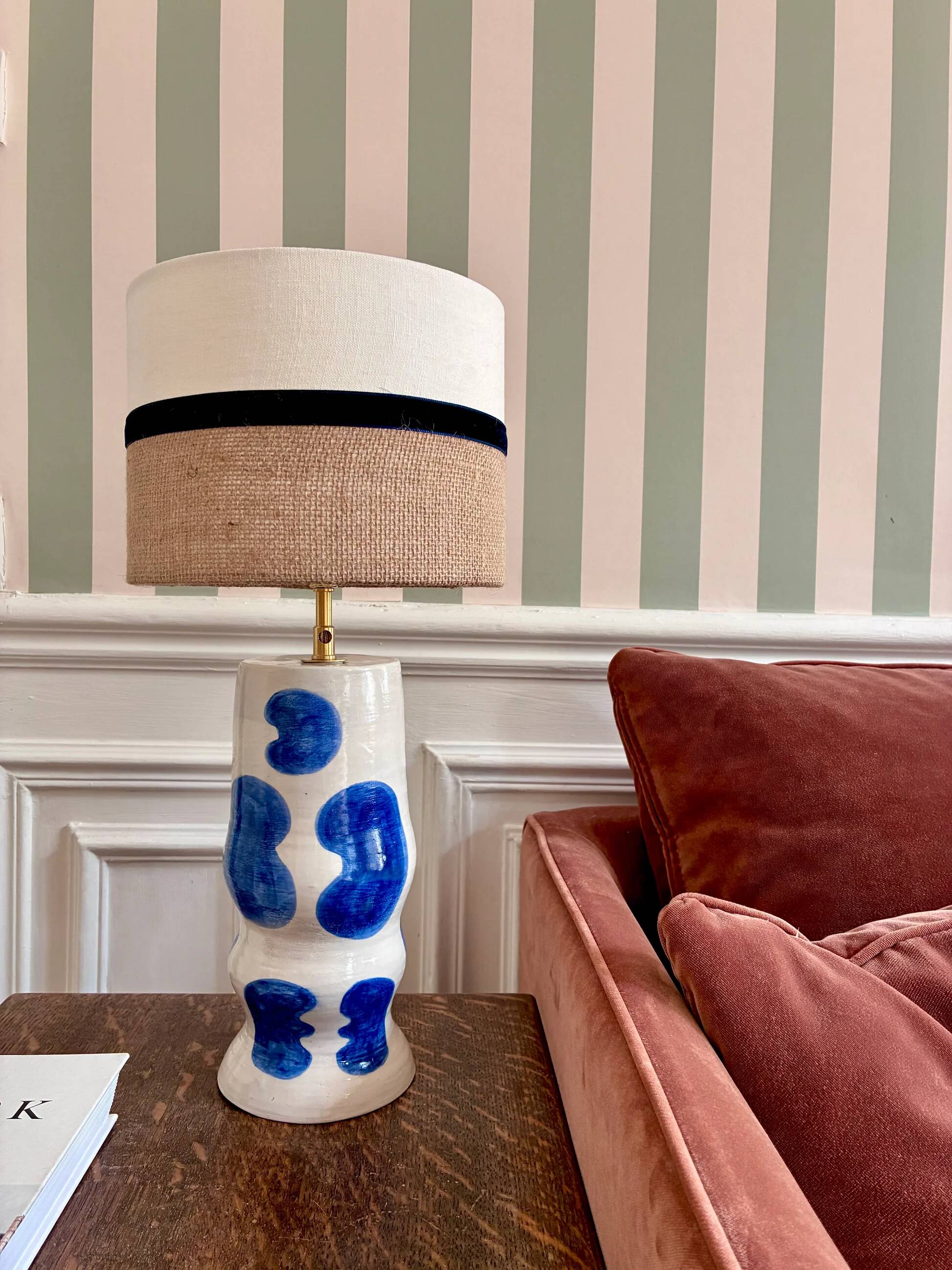 "Initial" SPOT x ATOME lamp pair in ceramic - 2026 (Royal blue)