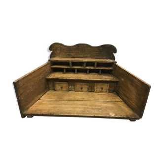 Shelf antique wooden grocery store