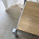 Table basse en métal chromé et travertin, 1970