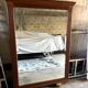Antique wooden fireplace surround - late 19th / early 20th century