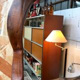 Brutalist olive wood mirror