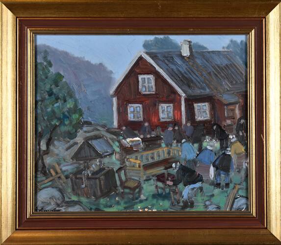 Oil painting Sweden 1970