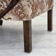 1950s, Danish artdeco armchair, furniture velour, beech wood, reupholstered