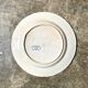 Sarreguemines round dish in white and blue iron earth, “Aïda” service