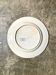 Sarreguemines round dish in white and blue iron earth, “Aïda” service