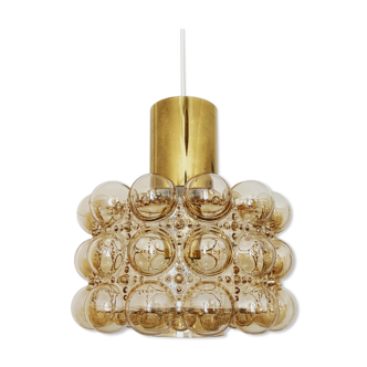 Bubble glass pendant lamp by Helena Tynell for Glashütte Limburg
