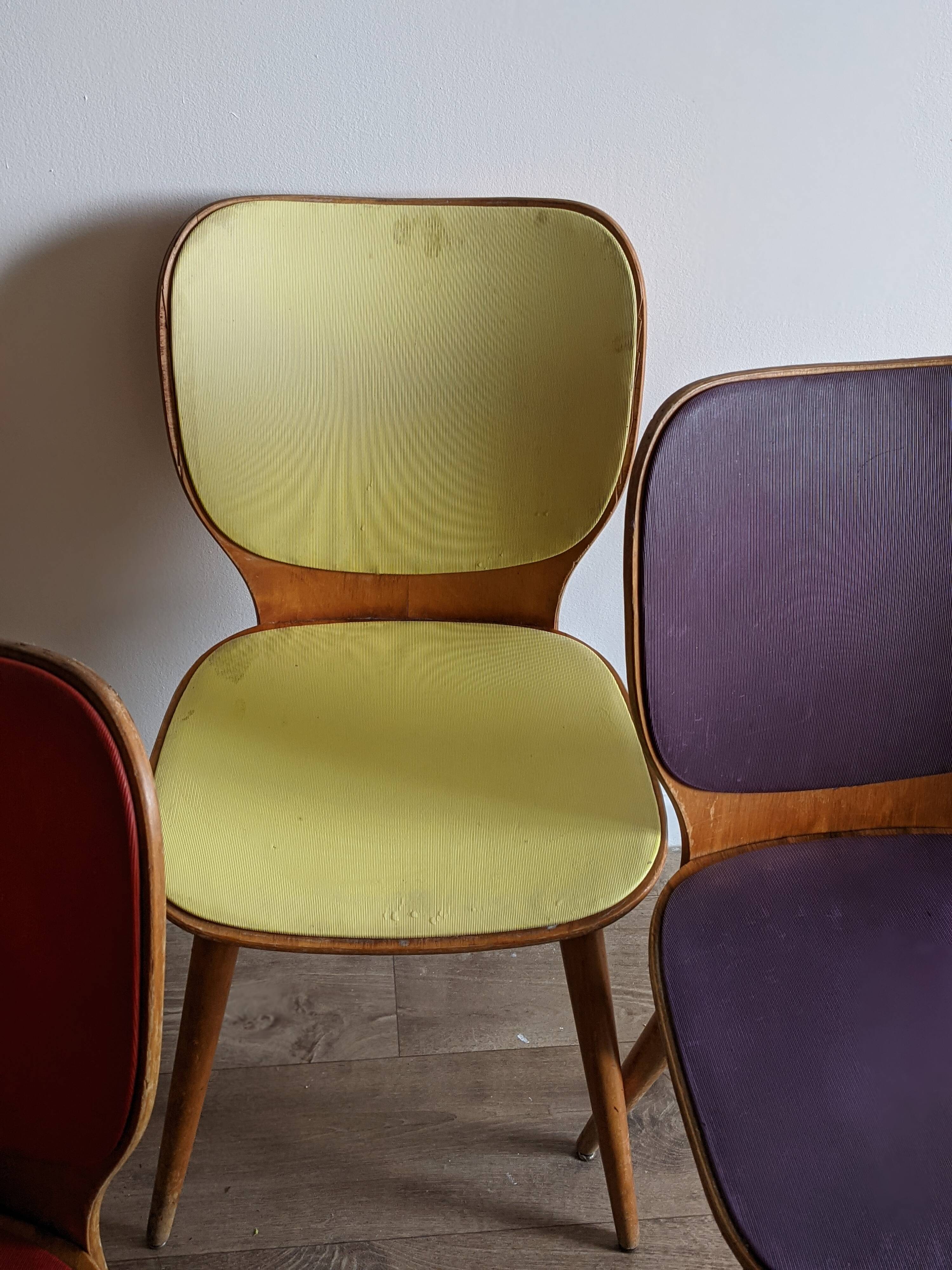 Suite of 4 Baumann chairs by Max Bill