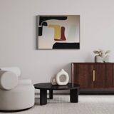 Soft minimalist abstract on canvas