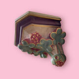 Polychrome plaster wall console