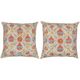 SET OF 2 - 100% Silk Accent Pillow Covers. Embroidered Cushions. Handmade Throw Pillows. Traditional Toss Pillows