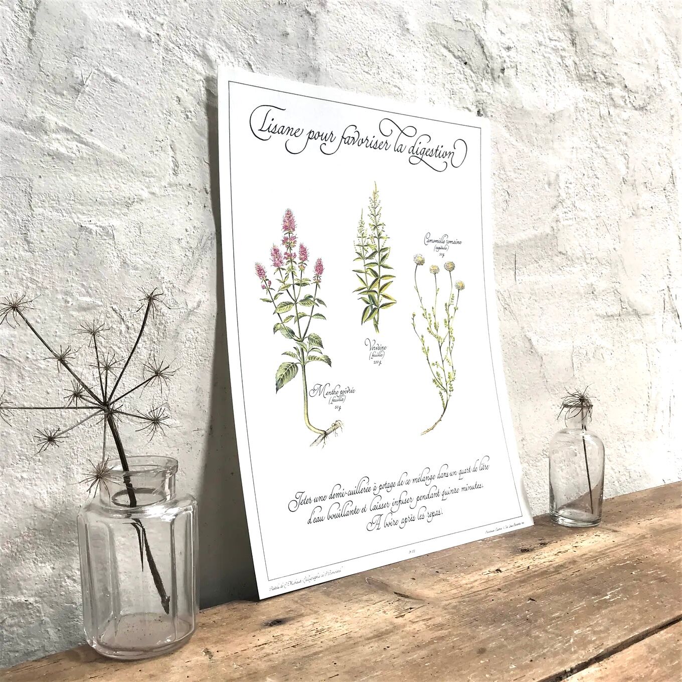 Botanical tea board to promote digestion