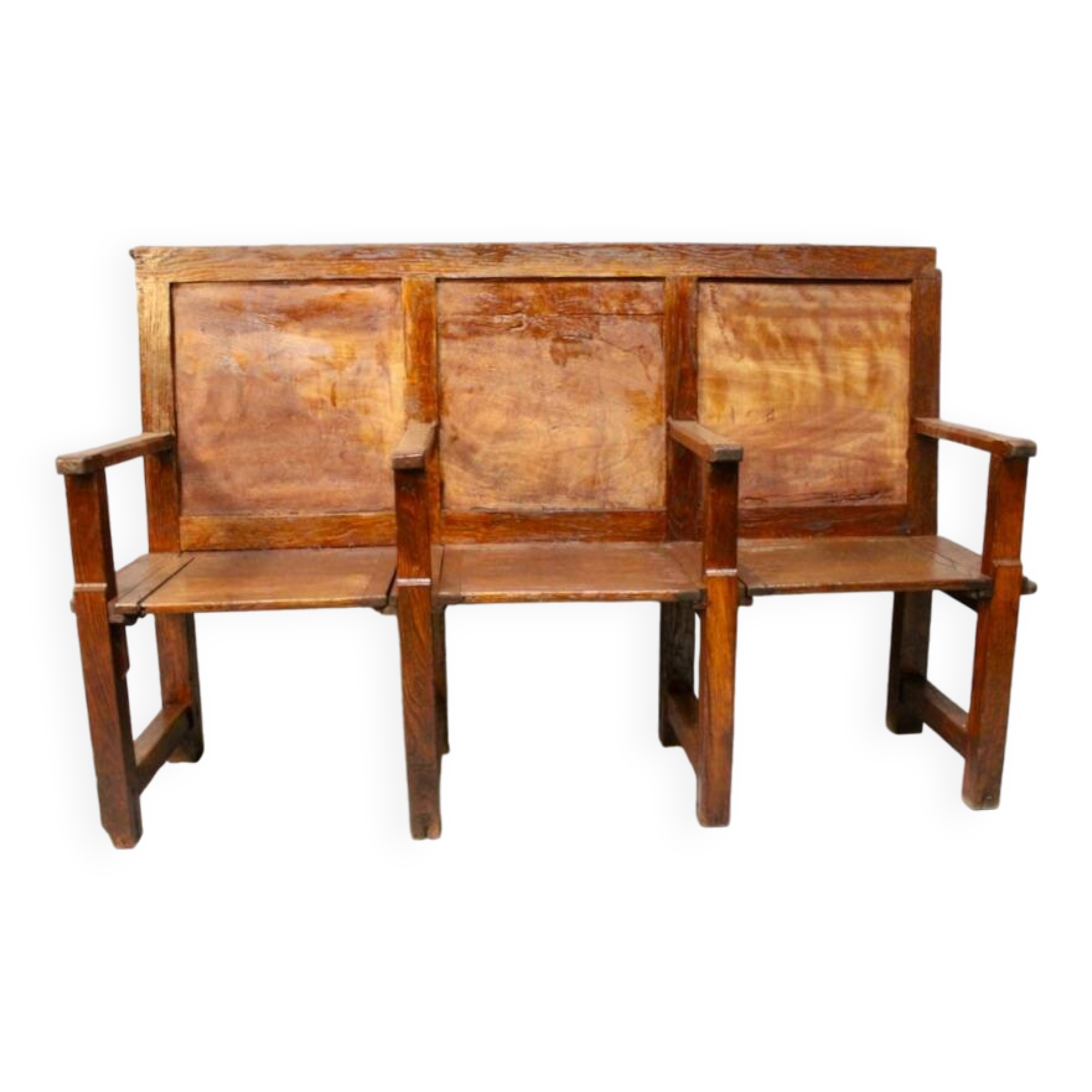 3 Seater Oak Church Bench