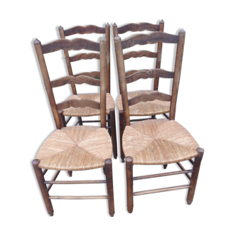4 chairs old straw farm