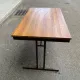 Mid-Century wooden and steel folding table brown 1970 120x70cm