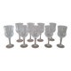 Lot de 9 verres à liqueur vintage – style baroque chic – années 1970