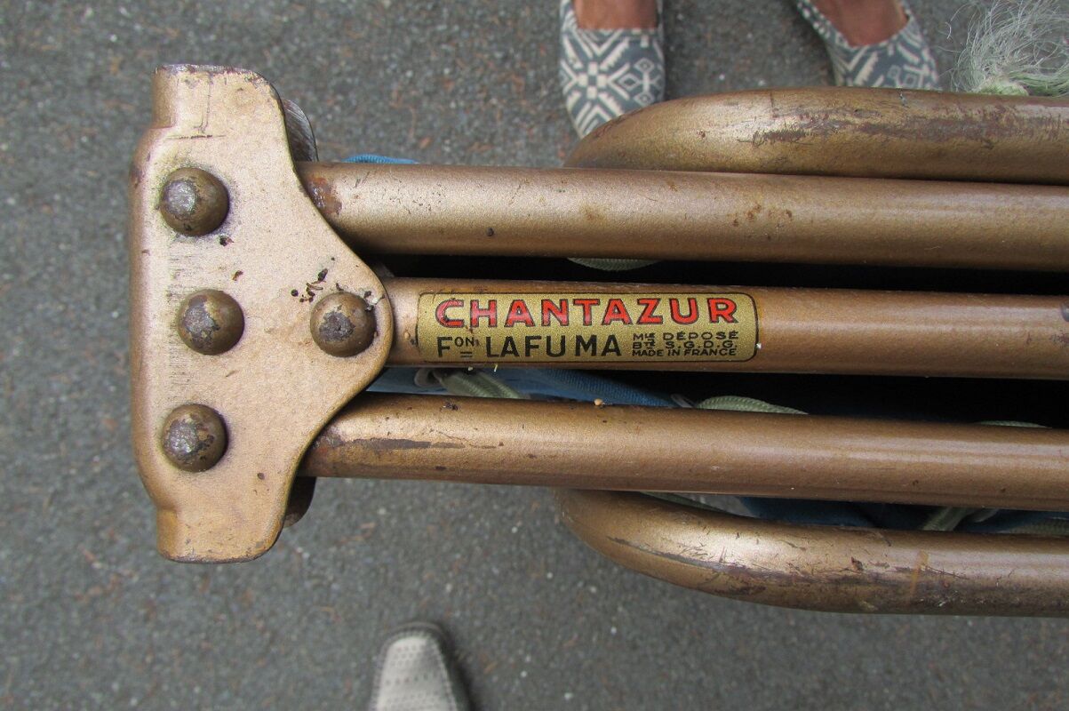 Camp bed, vintage relax, Lafuma foldable extra bed