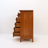 Chiffonnier / commode en bois massif avec 5 tiroirs